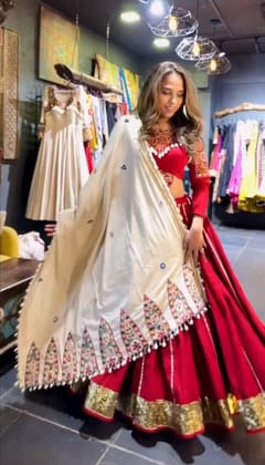 Heavy Rayon Silk Mirror Lehenga Choli
