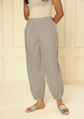 STONE EMBROIDERED LACE CUFF PANT-S