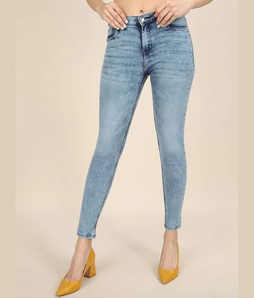 Freehand - Blue Cotton Blend Slim Fit Womens Jeans ( Pack of 1 ) - None