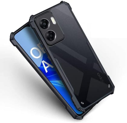 PLUGTECH Slim Shockproof Case | Matte Black Soft | Drop Protection | Precise Cutouts | Premium Mobile Cover for Oppo A58