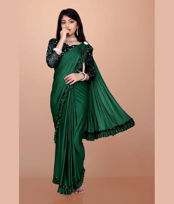 JULEE Lycra Saree For Girls ( Purple , Pack of 1 )