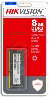 HIKVISION 8GB DDR3 1600MHZ LAPTOP RAM (3YEAR)