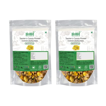 IRAIVI Premium Aavarampoo Flowers-200g | Tarwar| Tanner's Cassia | Cassia Auriculata | 100% Natural Sun-Dried Whole Flowers | Skin Glow, Sugar Balance & Detox | For Kashayam, Herbal Tea & Skincare