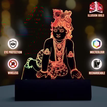 3D illusion Car Dashboard LED Murti of Nandkishor