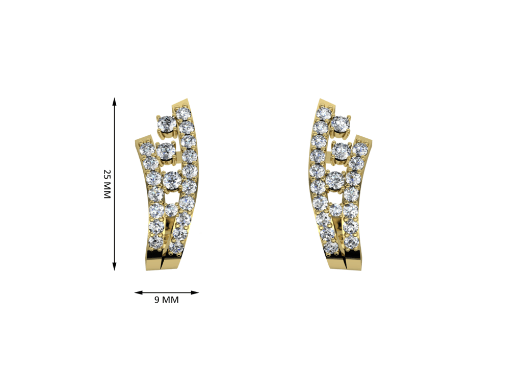 Shooting Star Hoop Earrings