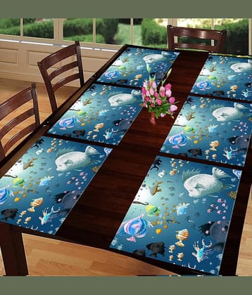 Sanraksshan PVC Solid Rectangle Table Mats ( 40 cm x 32 cm ) Pack of 1 - Multi