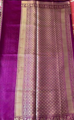 Chanderi Banarasi Silk Saree with Zari Buti
