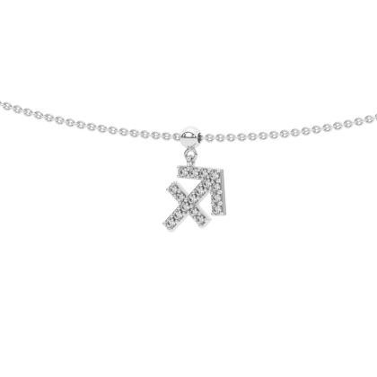 Sagittarius stone pave' zodiac necklace