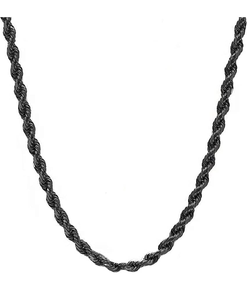 FASHION FRILL - Silver Plated Stainless Steel Chain ( Pack of 1 )