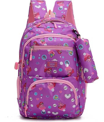 Tinytot 30 Ltrs Purple School Bag for Boys & Girls