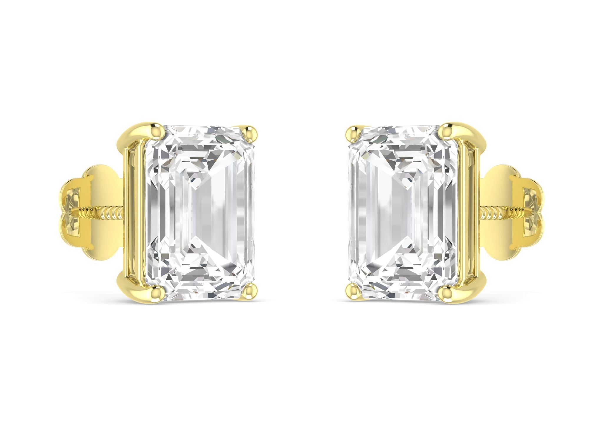 Emerald Solitaire Studs