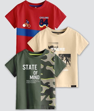 CODEZ Pack of 1 Boys Cotton Blend T-Shirt ( Multi Color )