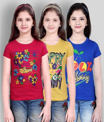 Sini Mini Pack of 3 Girls 100% Cotton Combos ( Blue )
