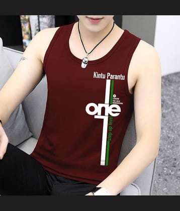 Kintu Parantu Pack of 1 Polyester Basic Vest For Men ( Multicolor13 )