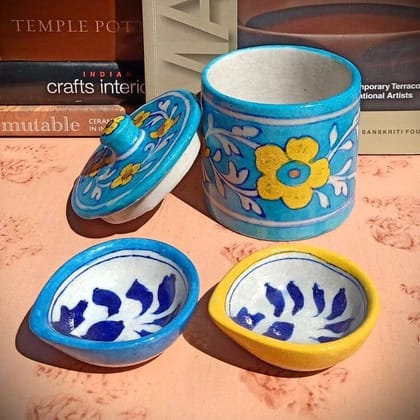 Jaipur Blue Pottery Diwali Gift Set Small Jaipur Blue Pottery Diwali Gift Set Small