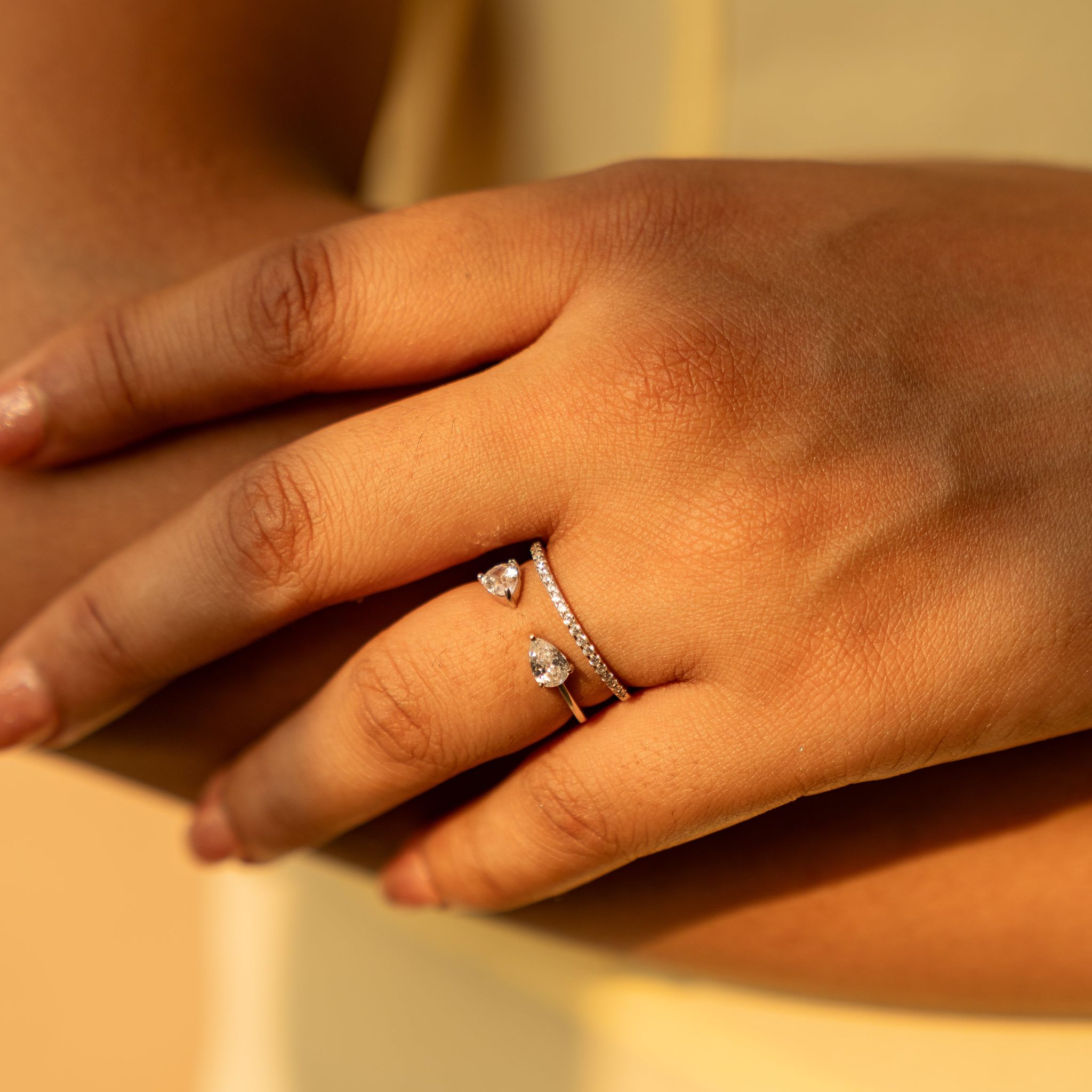 Double Lined Drop Ring-Size 12