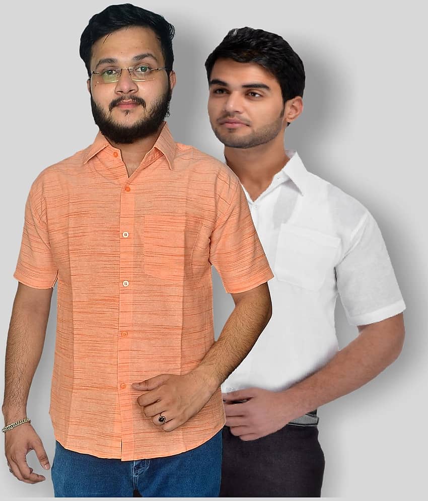 DESHBANDHU DBK - Multicolor Cotton Regular Fit Men's Formal Shirt (Pack of 2)