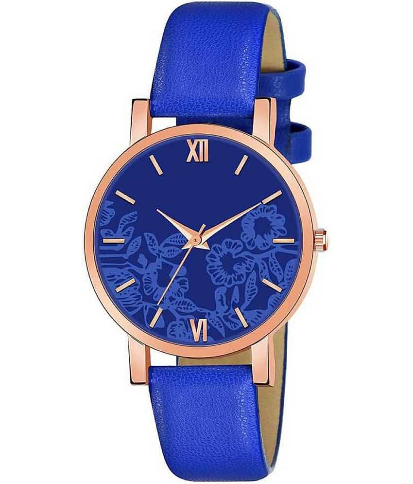 EMPERO Leather Round Womens Watch