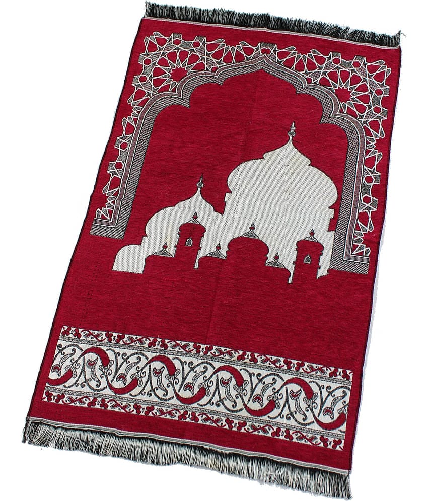ADIRNY Pink Single Cotton Prayer Mat ( 110 X 70 cm )