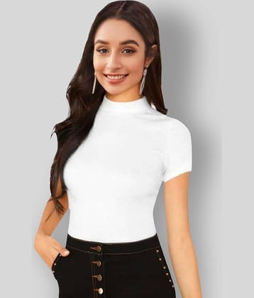 Dream Beauty Fashion Women's Cotton Blend Regular Top ( White )