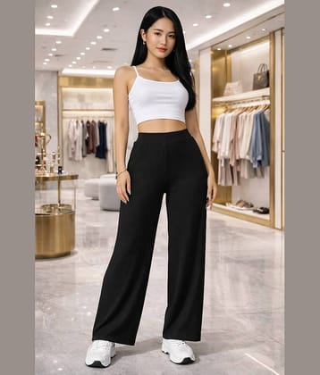 Kashian Women Cotton Blend Casual Trousers ( Black )