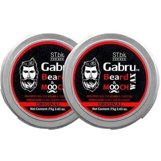 2 Packs of Mooch Moustache Wax for Men - Strong Hold Long Lasting Styling Wax Natural Look Original Scent 75g