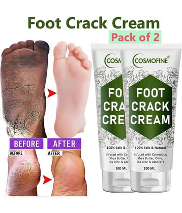 COSMOFINE Foot Crack Cream, Heel Crack Cream, Skin Repair Cream for All year (100 mL) Pack of 2