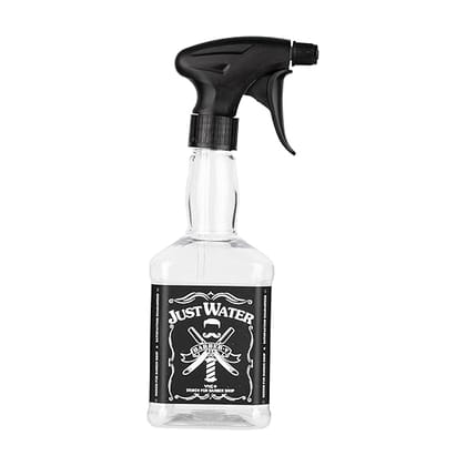 DAYANIDHI Professional Just Water Barber Classic Water Sprayer Shaving Bottle Hairdressing Salon Tool Empty Fine Mist Sprayer Bottles for Hairstyling, Plants, Pets Cleaning (Black, 1-Pcs)