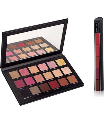 Lenon Beauty Rose Gold Eyeshadow Palette with Matte Finish Lipstick Pack of 2