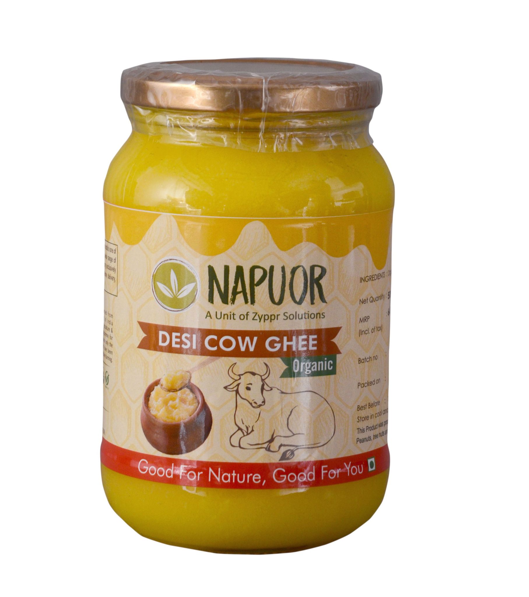 NAPUOR Bilona Pure Desi Ghee, 500 ml