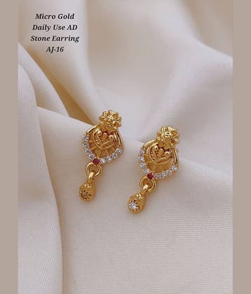 Shivay Fashion Gold Jhumki Earrings ( Pack of 1 )