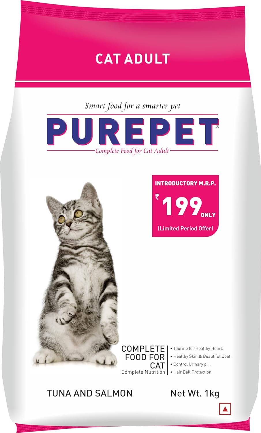 Purepet Adult Cat Food Tuna and Salmon, 1kg
