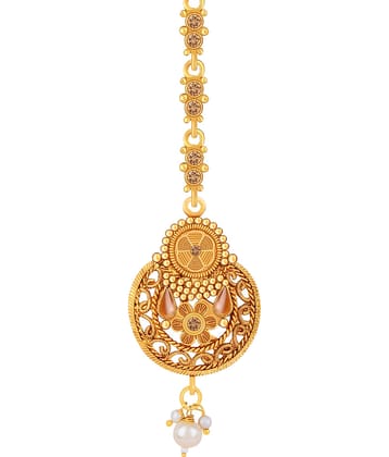 Exclusive Designe Traditional Gold Plated  Maang Tikka Jewellery For women Girl