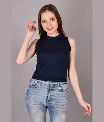 Fabric Falcon Women's Polyester Tank Top ( Navy Blue )