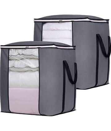 Double R Bags - Grey Fabric Storage Bag & Trunk Pack of 2