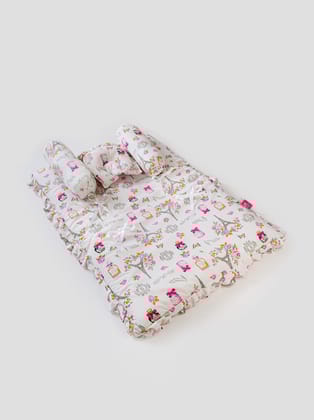 Popees Floral Printed & Soft Mattress for Babies (color and design may vary depending on availability)-L