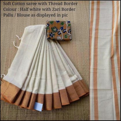 AWESOME LINEN COTTON PRINTED SAREE - 2049