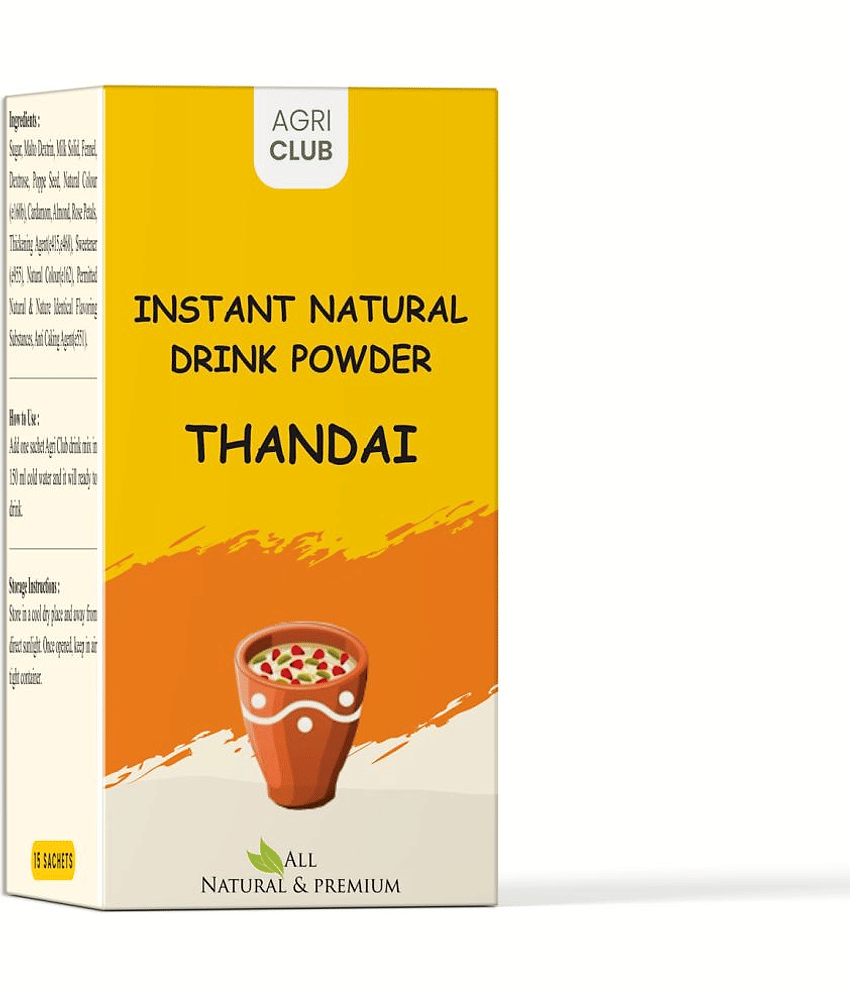Agri Club Thandai Drink Powder Instant Mix 15 Sachets 225gm