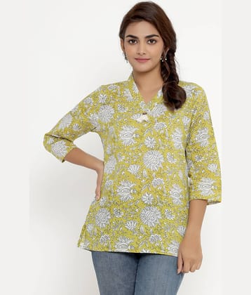 miravan Women's Cotton Regular Top ( Yellow )