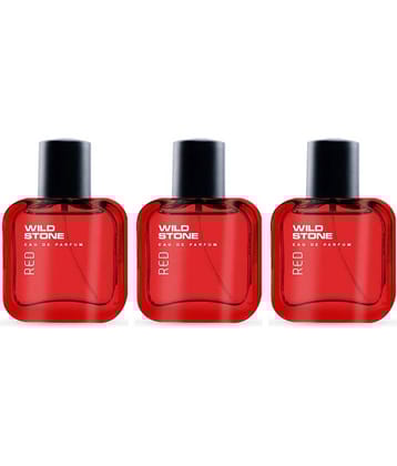 Wild Stone Red Eau de Parfum for Men, Combo Pack of 3 (30ml each) Eau de Parfum - 90 ml (For Men)