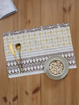 Valleri - Set Of 2 Placemats (Beige)-32.5X47.5cm / Beige / 100% Cotton