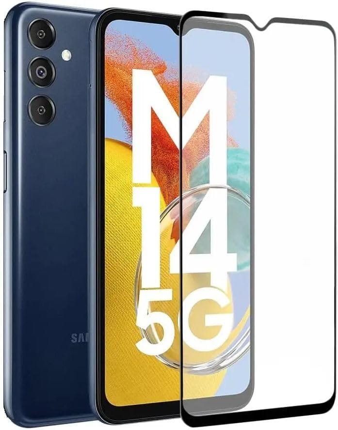 PLUGTECH Advanced Tempered Glass With Anti-Explosion 9H Hardness Edge-To-Edge Coverage Screen Guard for SAMSUNG M14
