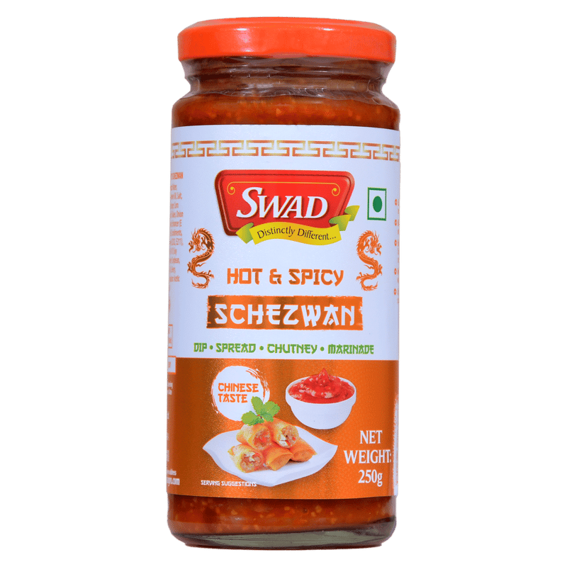SWAD Hot & Spicy Schezwan 250g Pack of 2 | Dip | Spread | Pickles and Chutney | Marinate