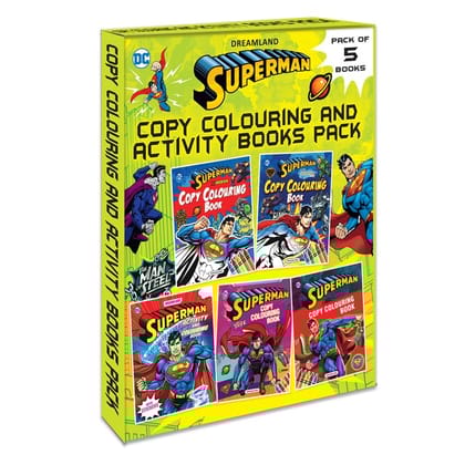 Superman Copy Colouring and Activity Books Pack with Stickers for Kids Age 2 -8 years (A Set of 5 Books) [Paperback] Dreamland Publications