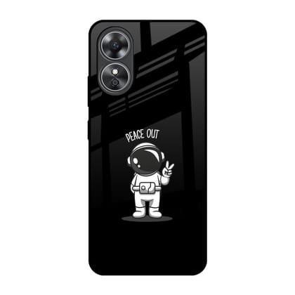 Peace Out Astro Glass Case for OPPO A17