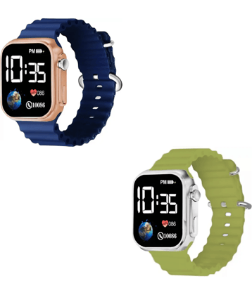 Cosmic Blue Rubber Digital Men's Watch