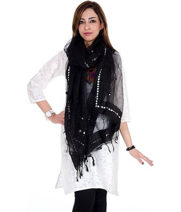 Apratim Black Tissue Dupatta - Single