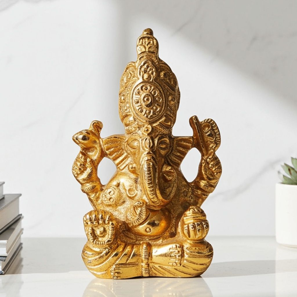 Brass Showpiece Ganesh Ji Statue (BSMAS815 A)