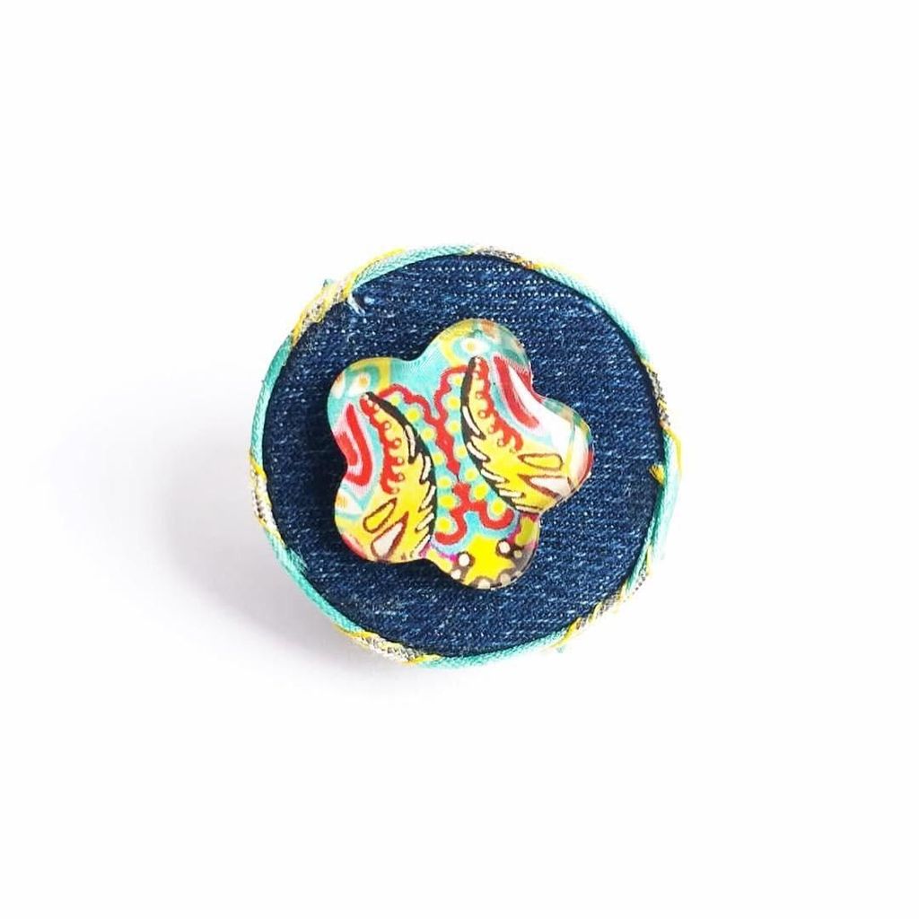 TEAL REFRESHING GLASS RING