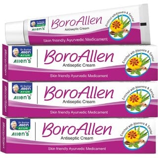 Boro Allen Anti Septic AyurCream (20 gm x 4 packs) - moisturize, nourish, and protect the skin, helps control acne